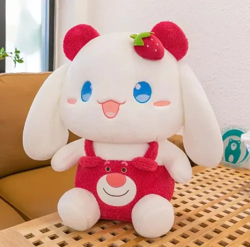 Peluche Cinnamoroll con Overol de Lotso 45 cm 🍓🐶💕