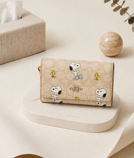 Billetera inspirada en Coach x Peanuts Snoopy