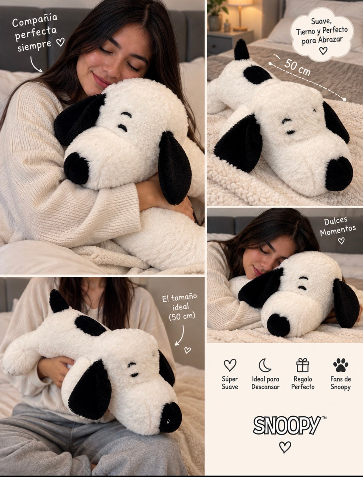 Snoopy Dormilón de Peluche 50 cm