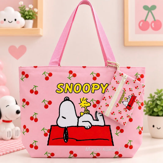 Tote Bag Grande Snoopy con Monedero