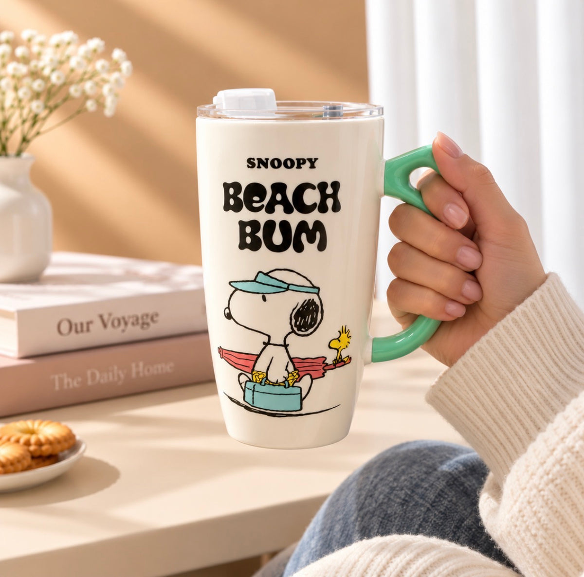 Taza Snoopy con Tapadera y Asa