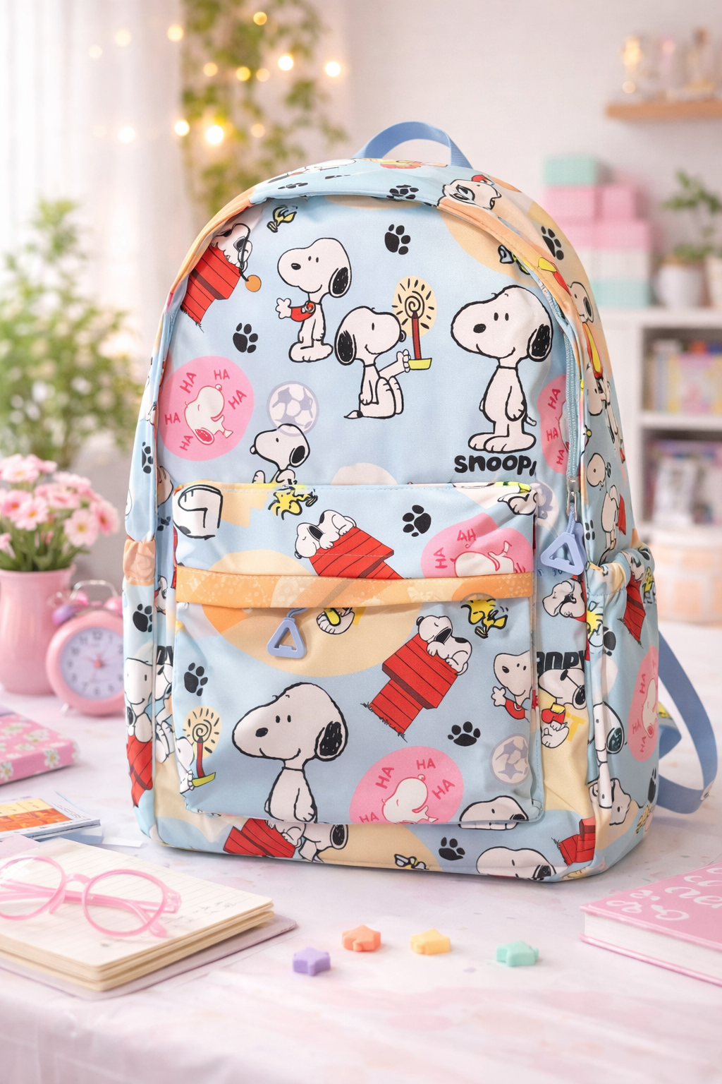 🎒💙 Mochilas Snoopy tamaño oficio