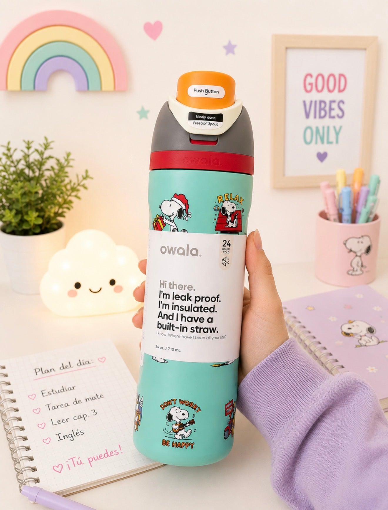 Termo Tipo Owala Snoopy 24 oz (710 ml)