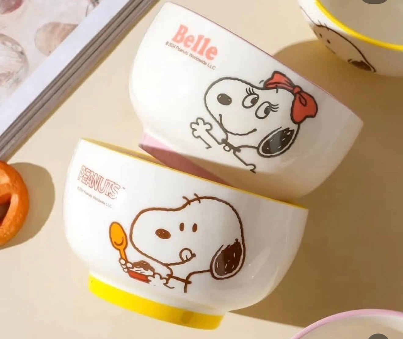 Set de 4 Tazones Snoopy con Caja de Regalo