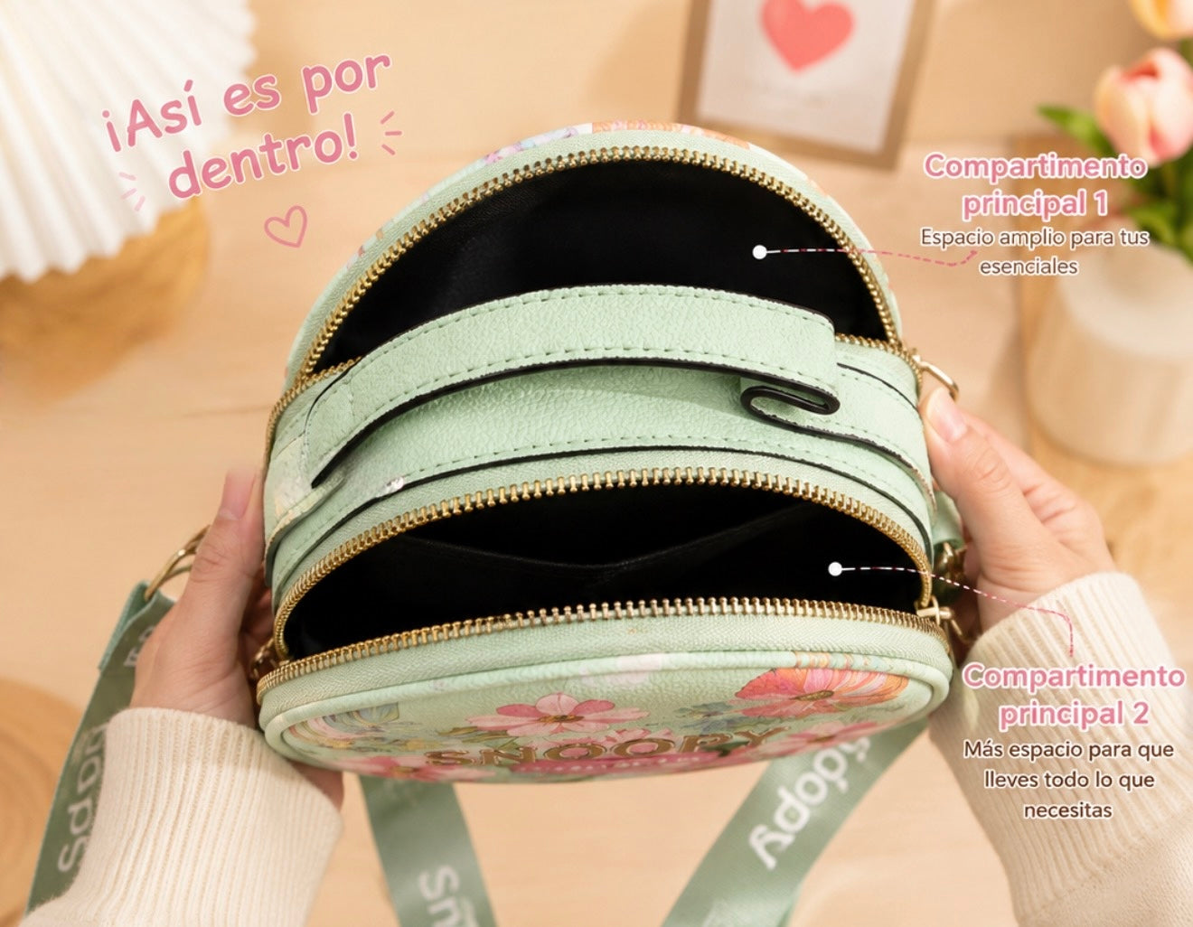 Carteras Redondas Snoopy