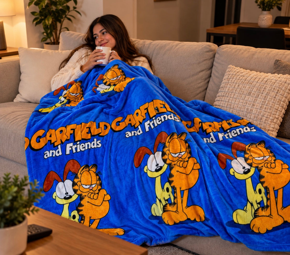 Frazada Matrimonial Garfield & Friends