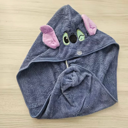 Toalla Stitch de Microfibra Azul – Ligera y Súper Absorbente