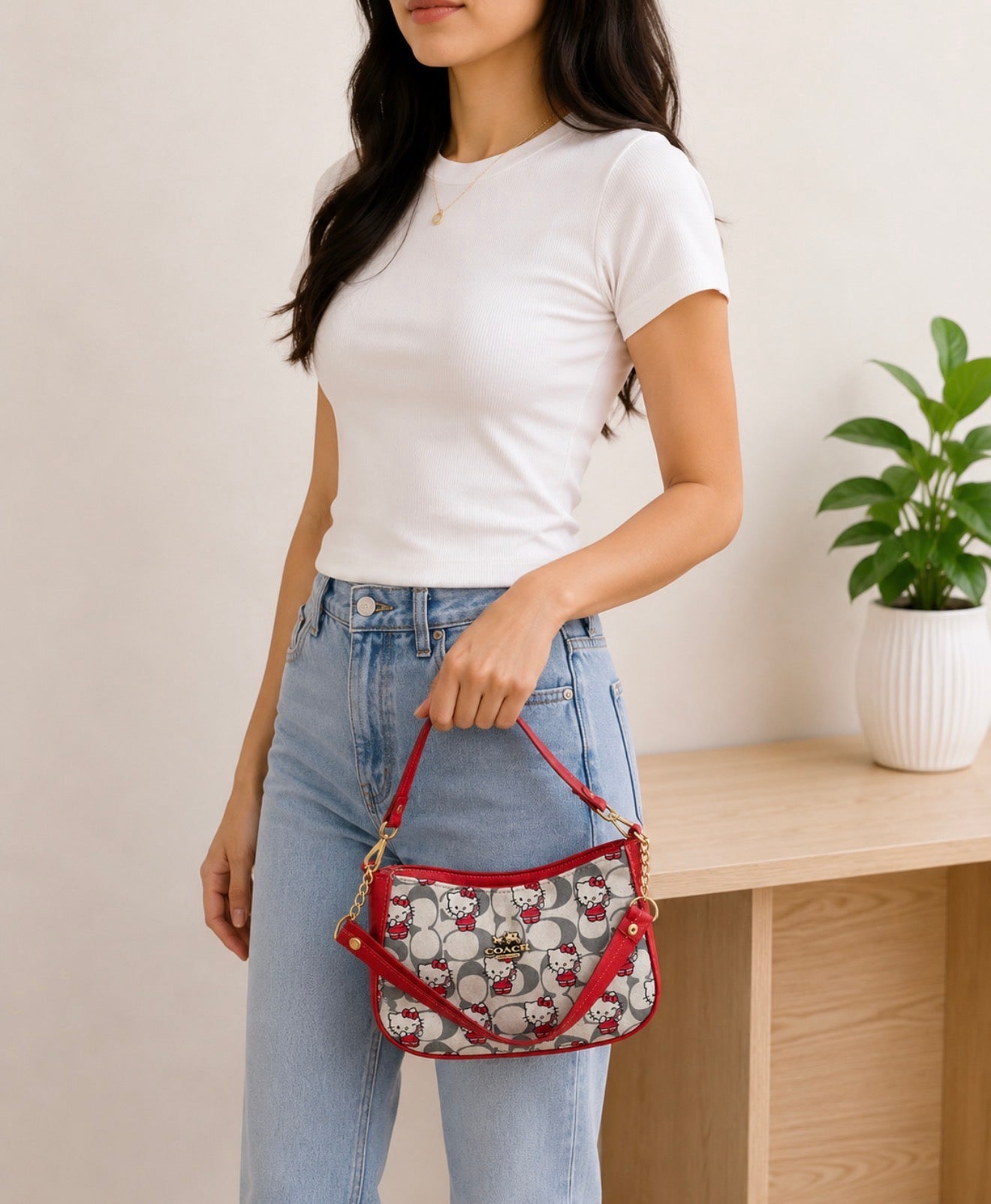 Bolso Baguette Hello Kitty