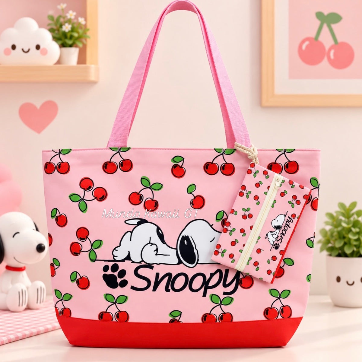 Tote Bag Grande Snoopy con Monedero