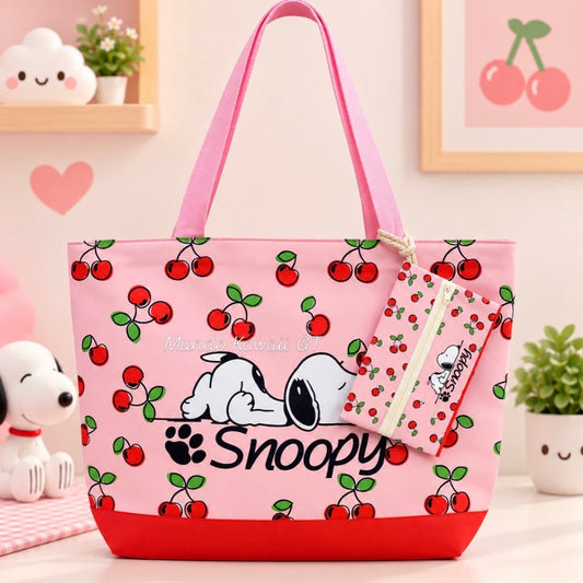 Tote Bag Grande Snoopy con Monedero