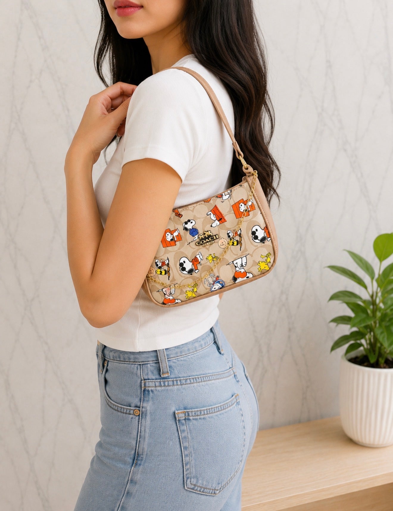Bolso Baguette Snoopy