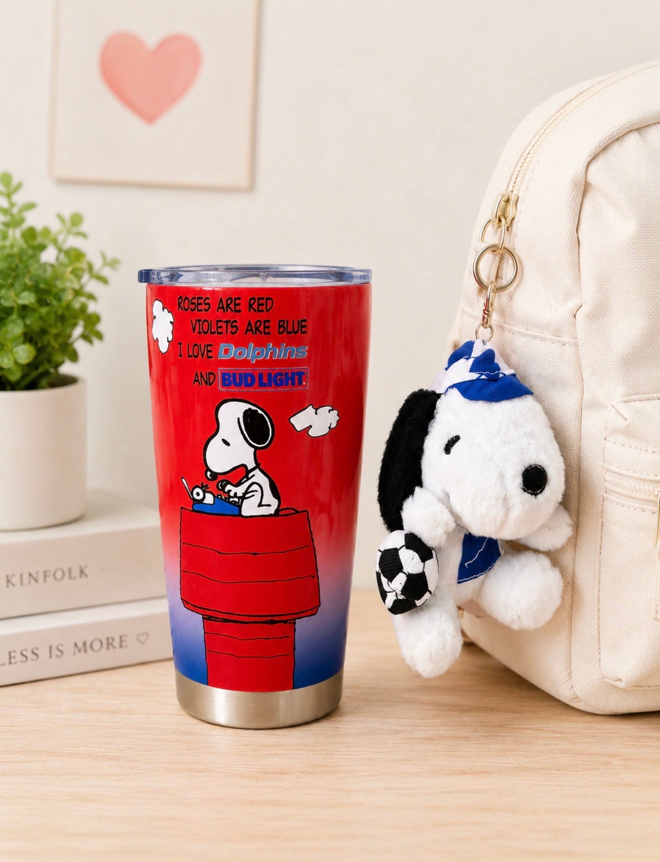 Combo Snoopy Argentina: Vaso Térmico 500 ml + Llavero de 12 cm