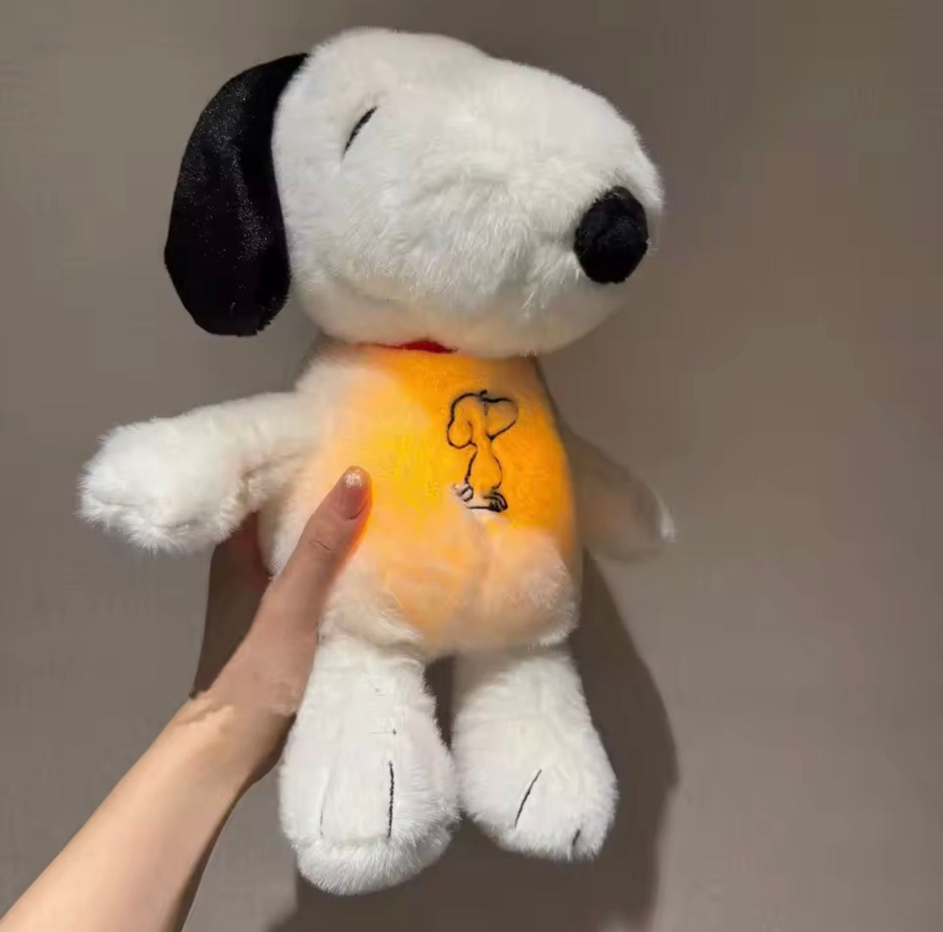 Peluche Snoopy Respiración Antiansiedad con Luz y Sonidos 32 cms
