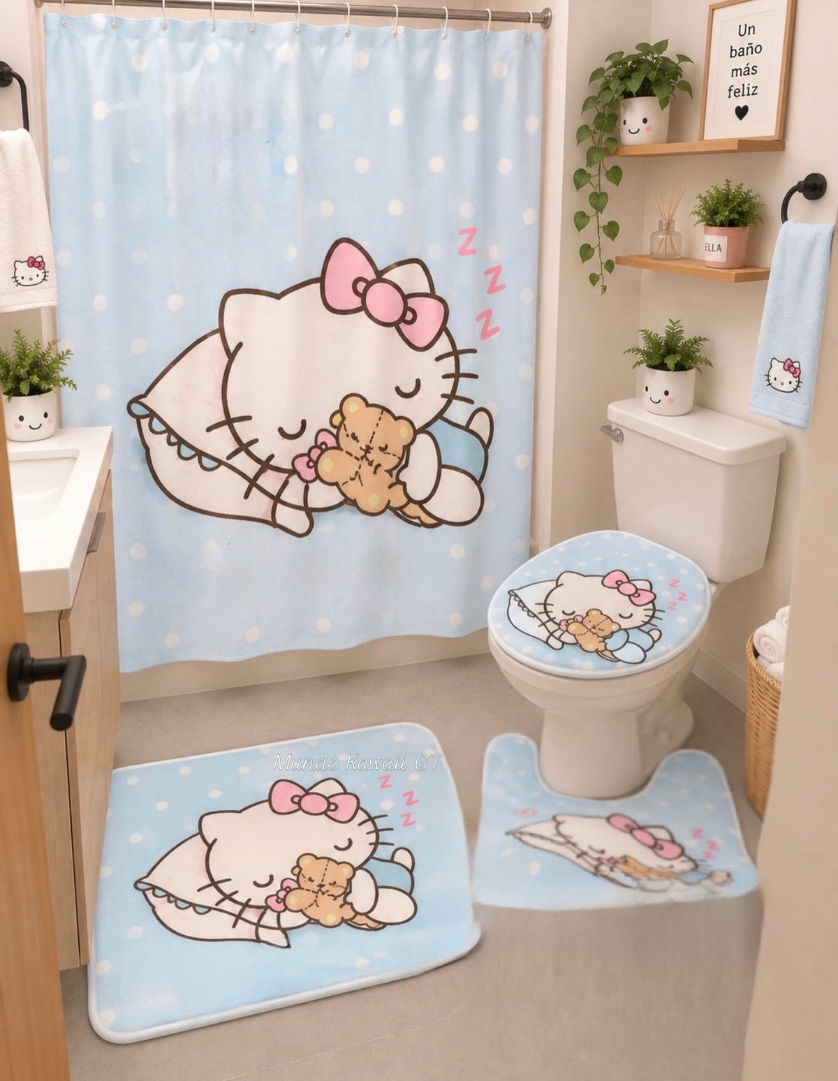 Set de Baño Hello Kitty 4 Piezas