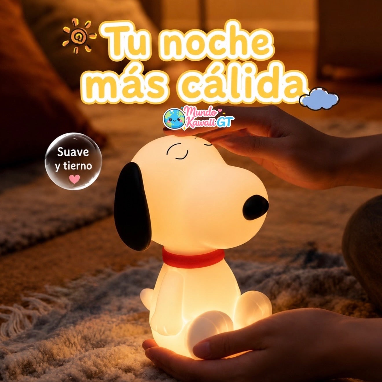 Lámpara de Noche Snoopy de Silicona