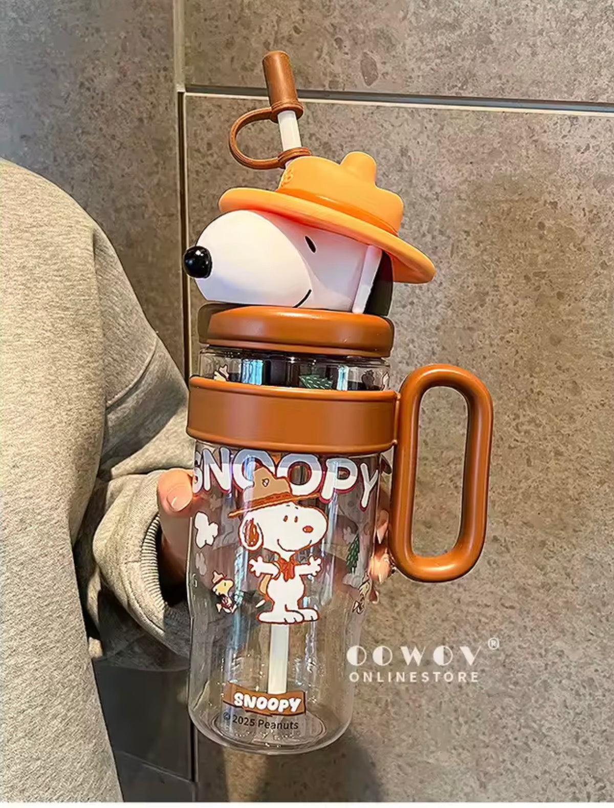 Vaso Snoopy con Pajilla y Asa – 1060 ml