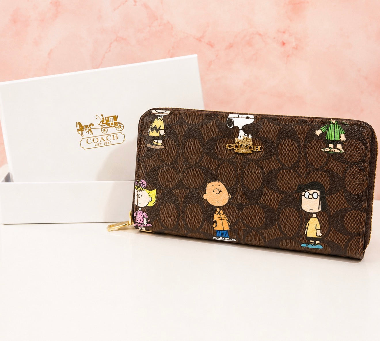 Billetera Peanuts Estilo Signature con Cierre