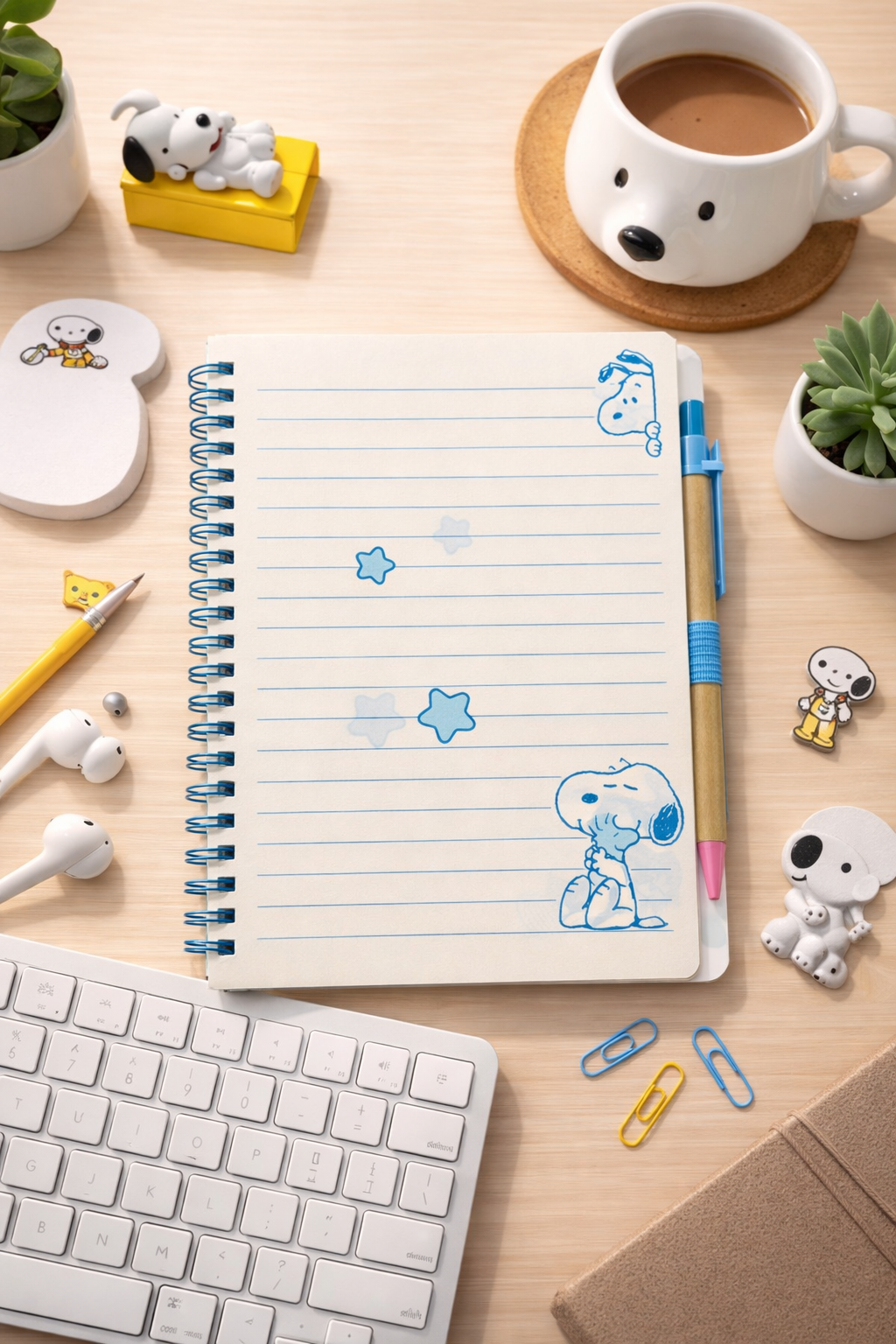 Cuaderno Snoopy con Lapicero