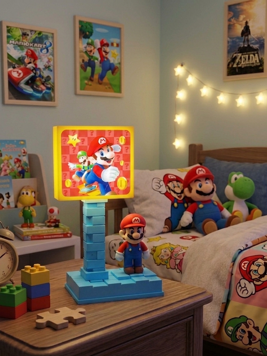 Lámpara Cubo Gamer Estilo Mario