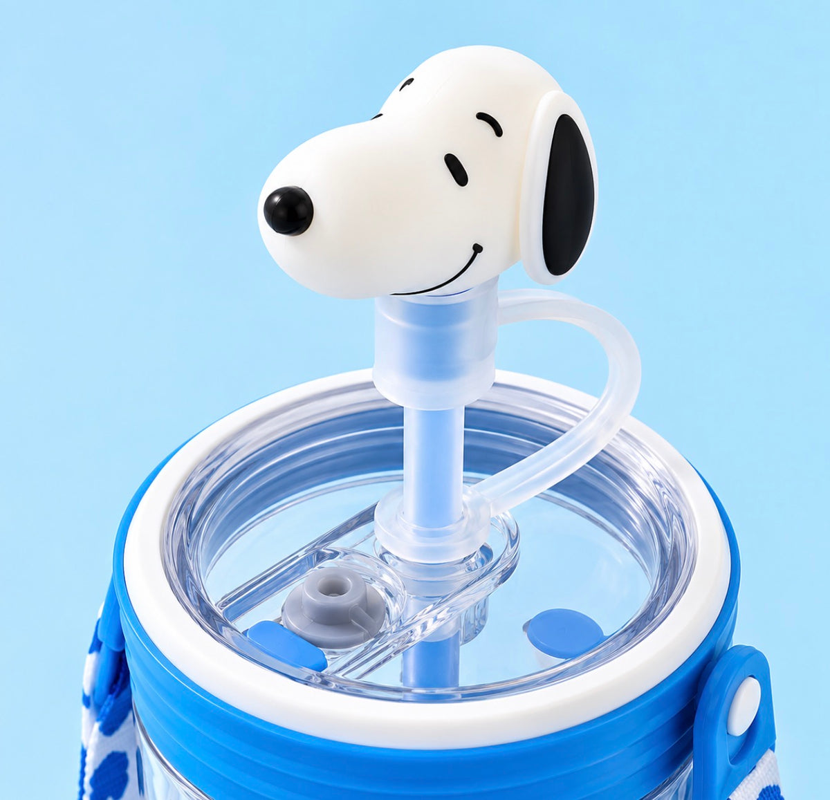 Vaso Tumbler Snoopy con Pajilla y Correa – 550 ml