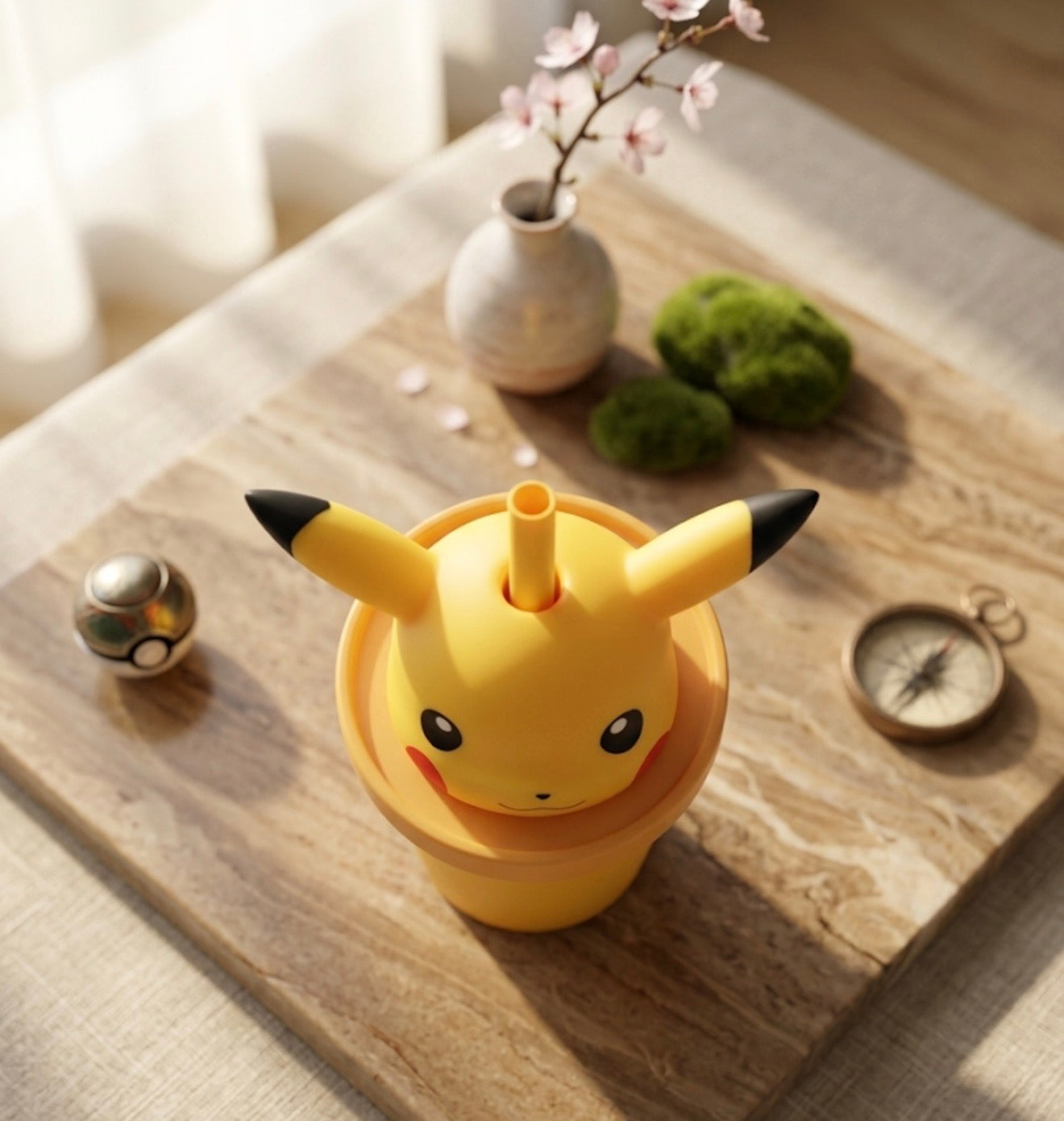 Vaso Térmico Pikachu con Pajilla 3D