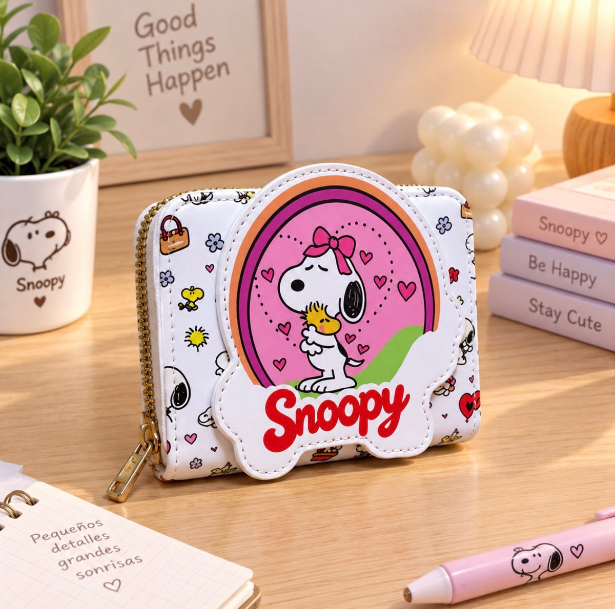 Billetera Snoopy Kawaii con Cierre