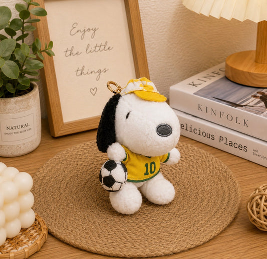 Llavero de Peluche Snoopy Futbolero 13 cm