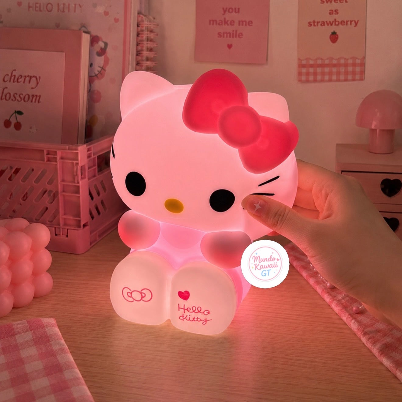 Lámpara de Noche Snoopy o Hello kitty de Silicona