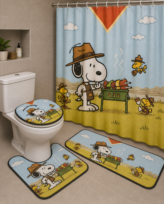 Set de Baño Snoopy Kawaii – 4 Piezas