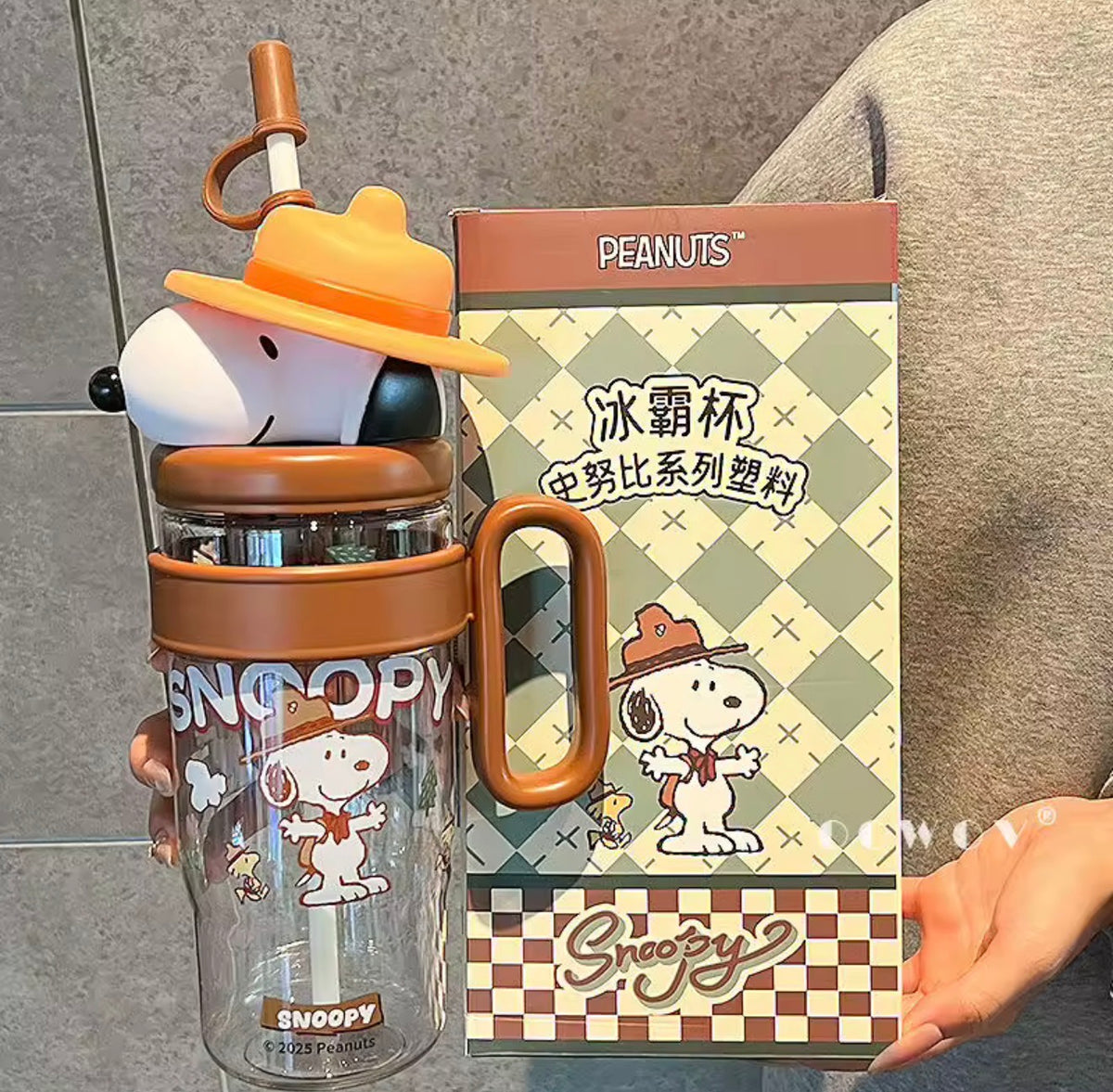 Vaso Snoopy con Pajilla y Asa – 1060 ml