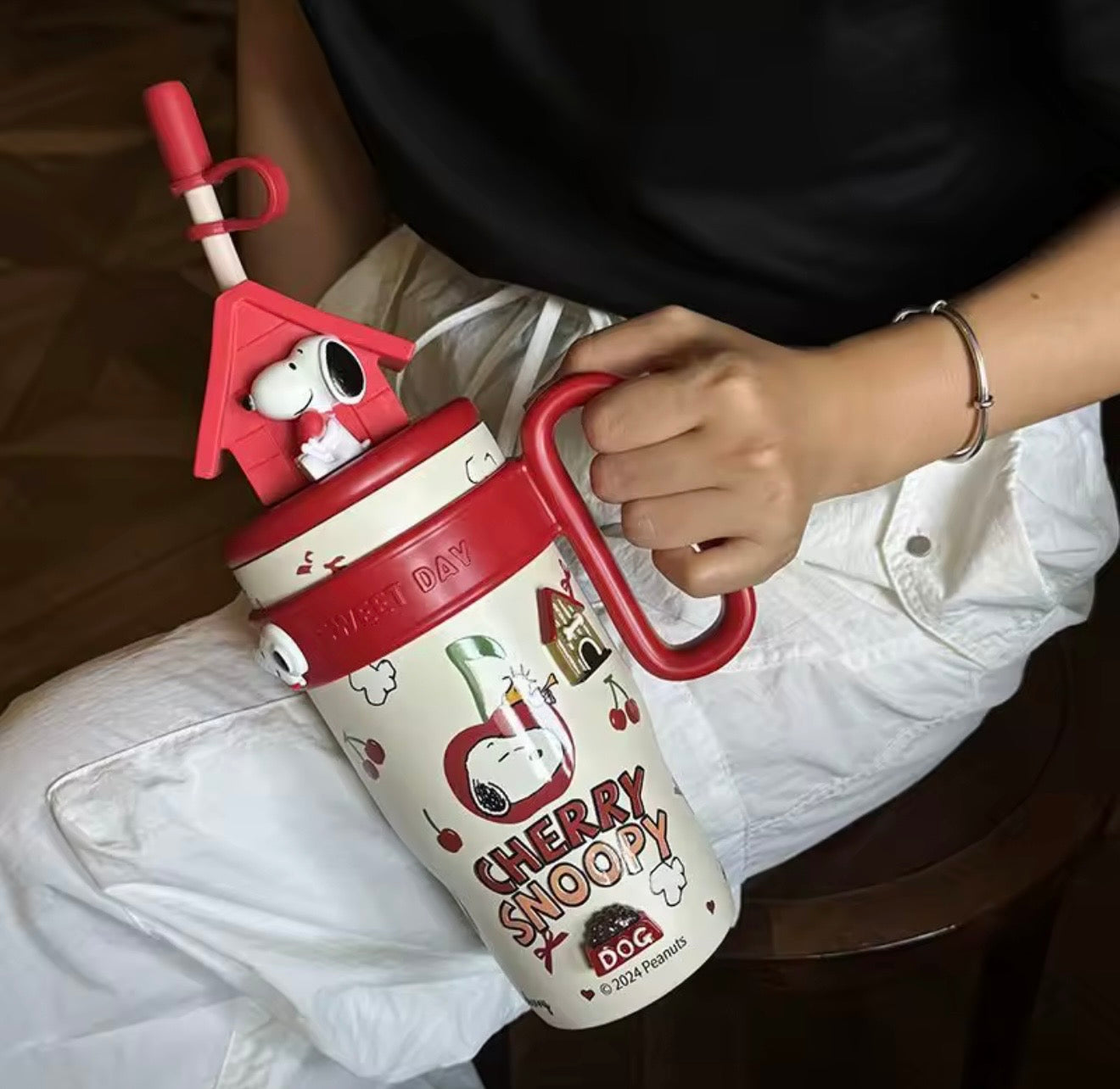 Vaso Térmico Snoopy con Filtro 800ml