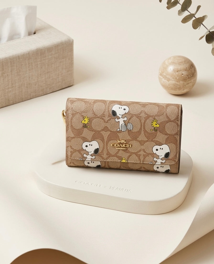 Billetera inspirada en Coach x Peanuts Snoopy