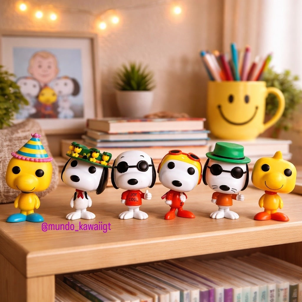 ✨ Figuras estilo Funko de Snoopy & Woodstock 🐶💛