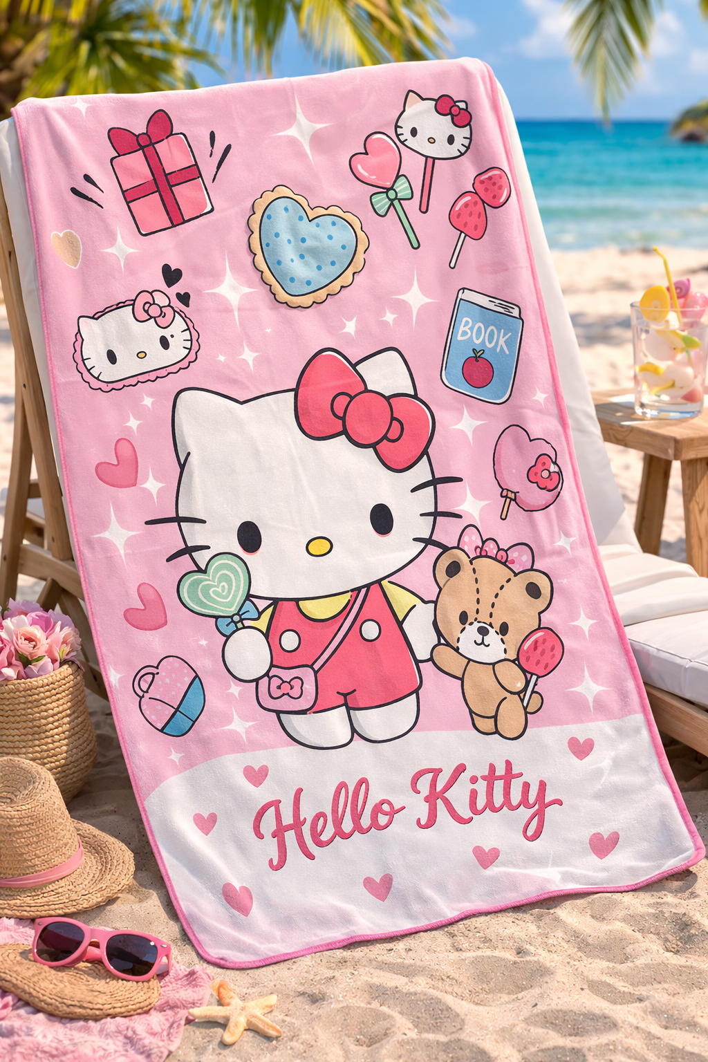 🧺 Toallas de microfibra Hello Kitty