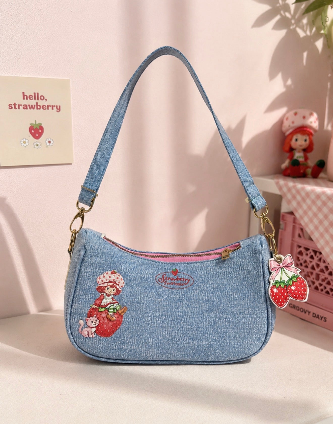 Bolso Baguette Rosita Fresita Denim