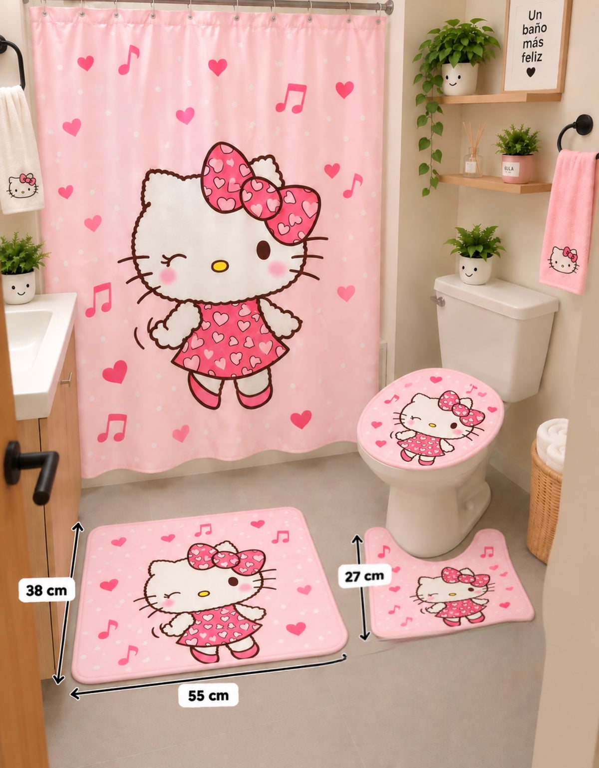 Set de Baño Hello Kitty 4 Piezas