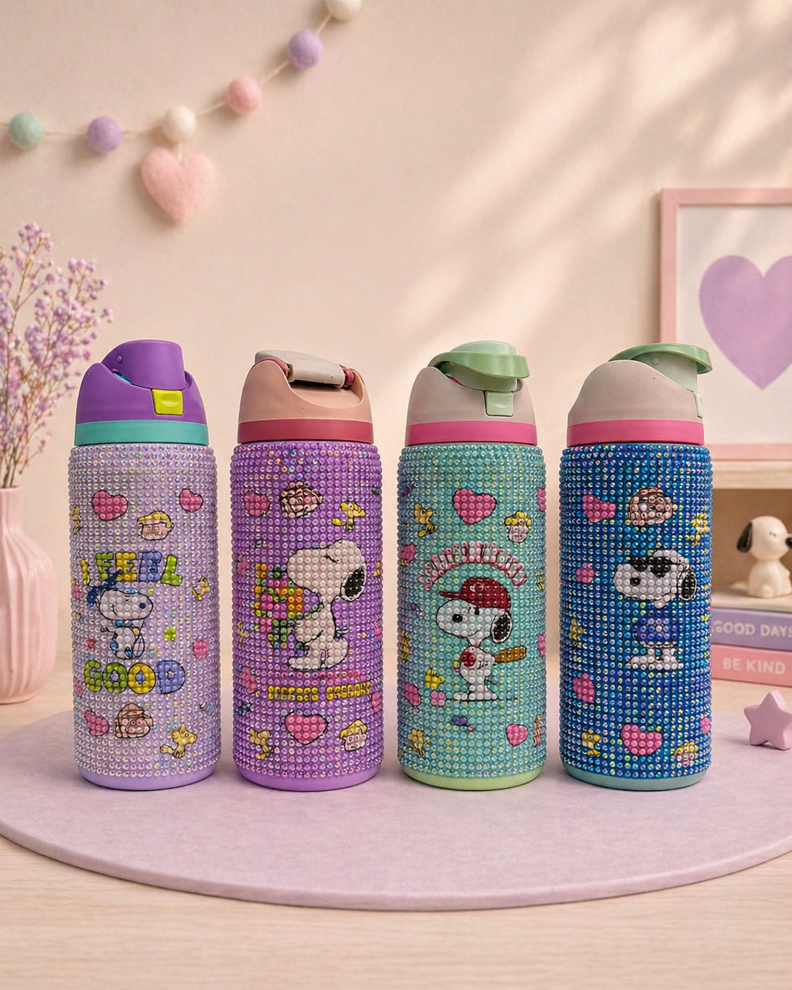 Botellas Térmicas Bling Kawaii Snoopy