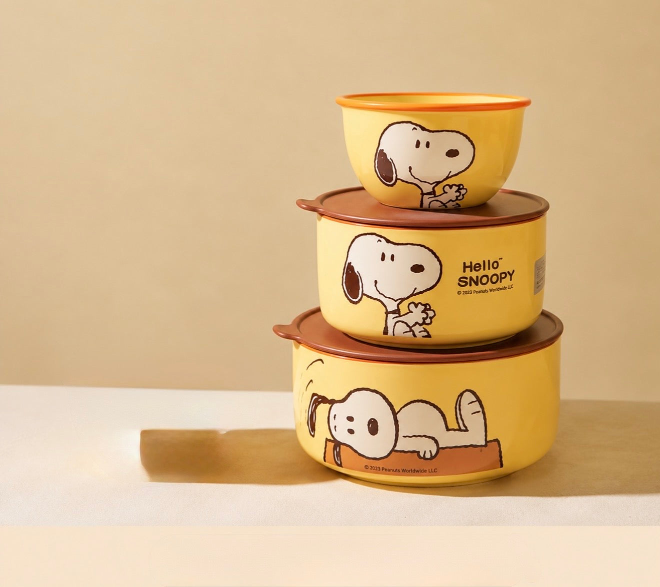 Set de Recipientes Snoopy Herméticos (3 Piezas)