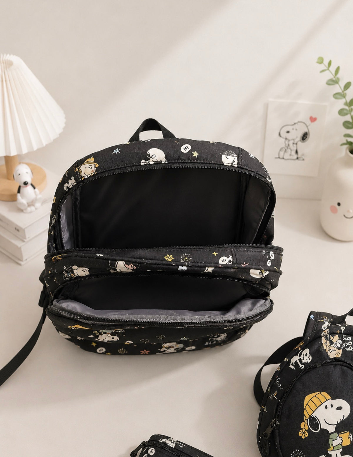 Trío Mochila Snoopy – Mochila + Pechera + Estuche