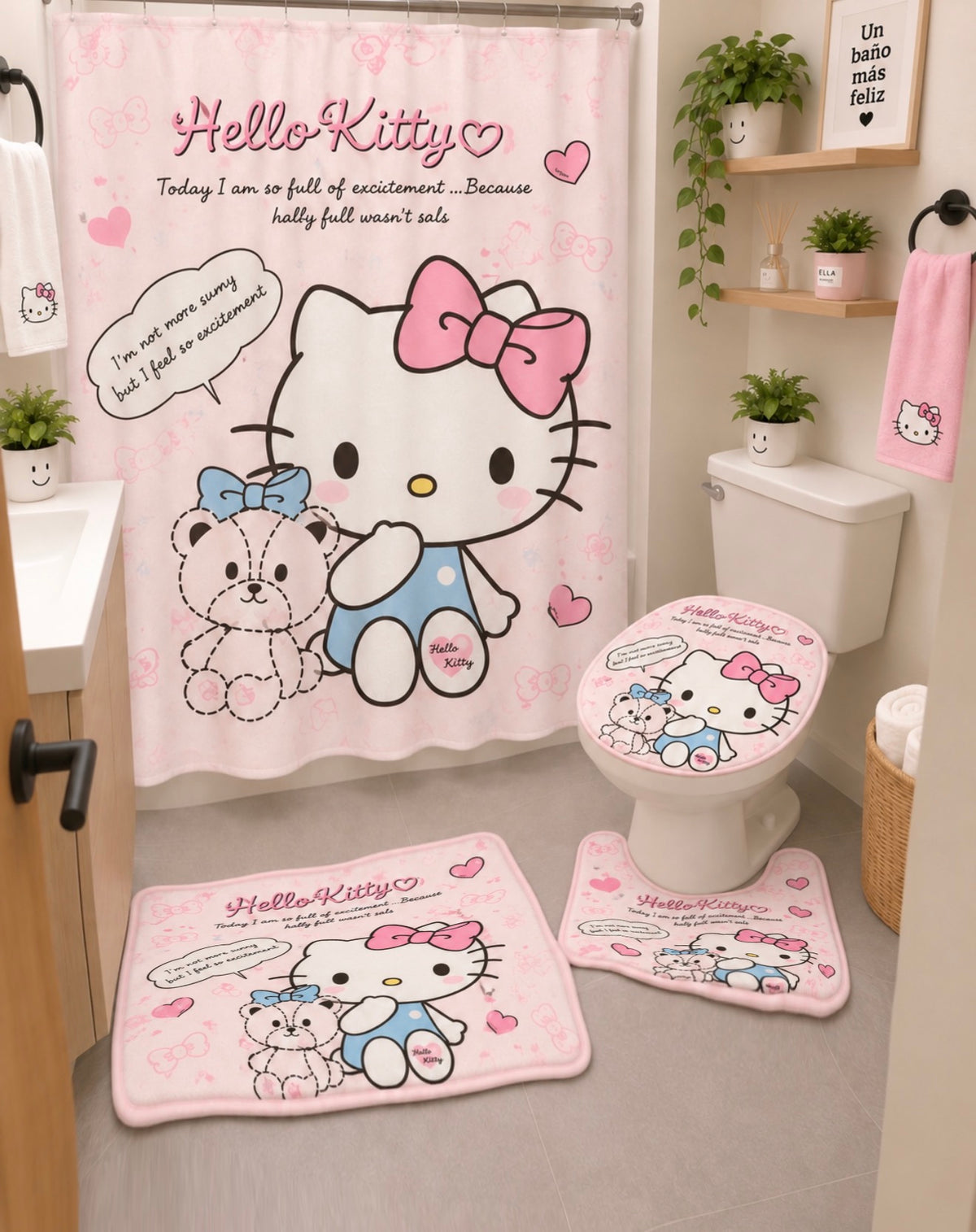 Set de Baño Hello Kitty 4 Piezas