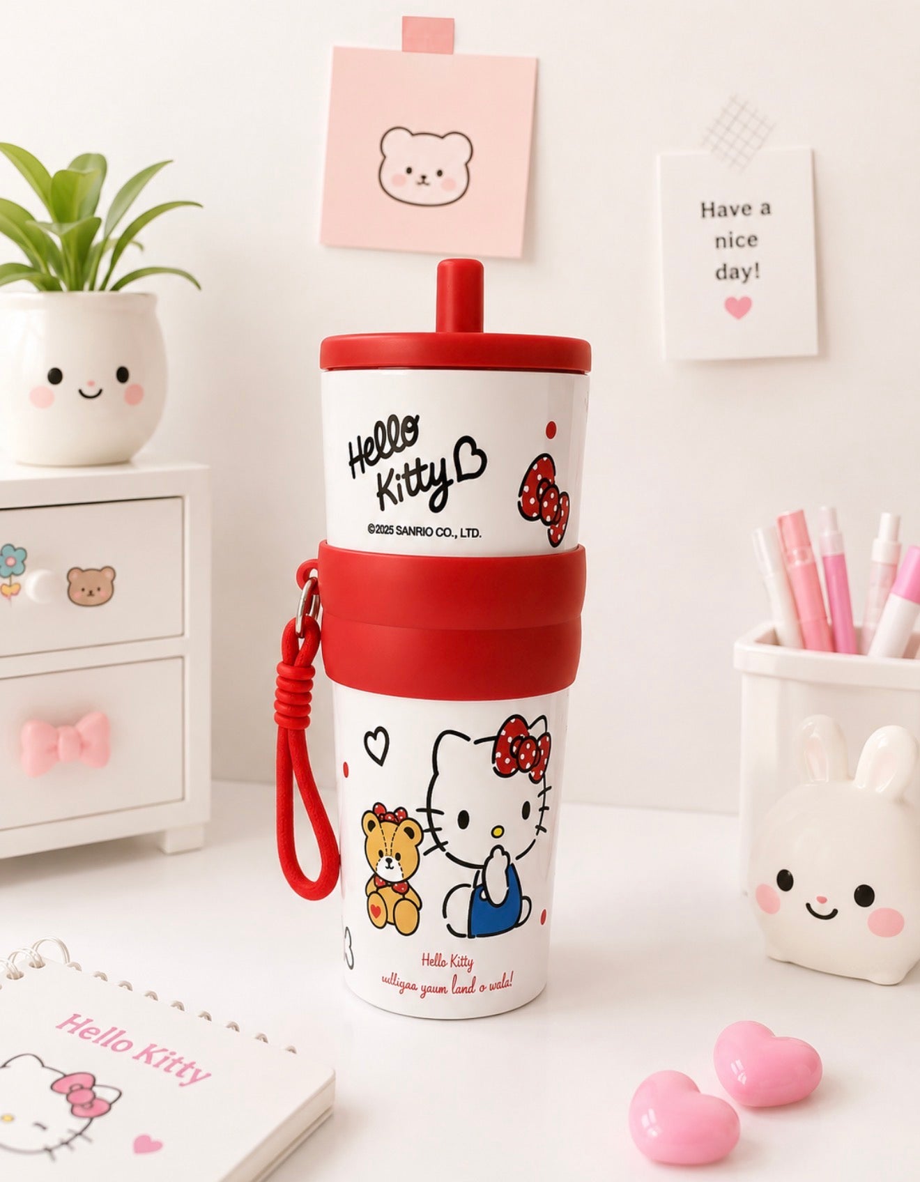 Vaso Hello Kitty con Pajilla – 710 ml
