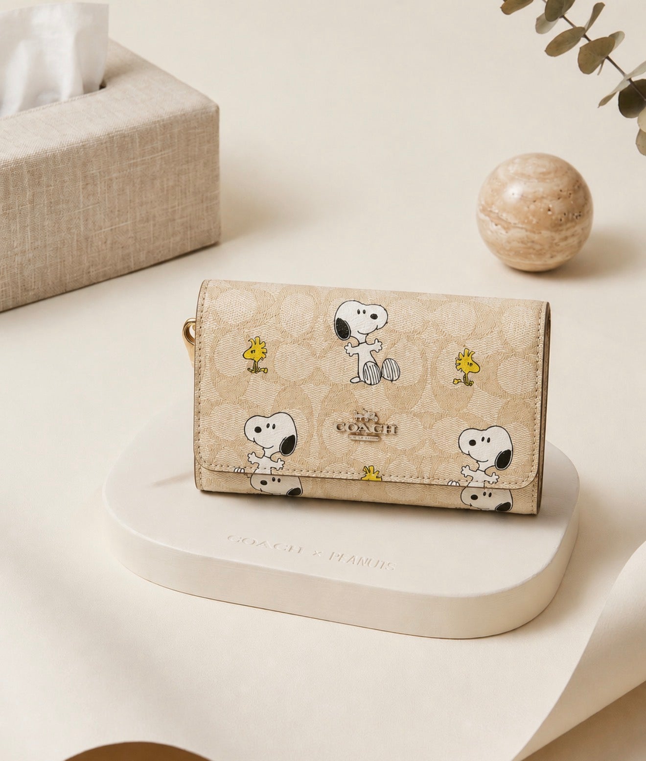 Billetera inspirada en Coach x Peanuts Snoopy