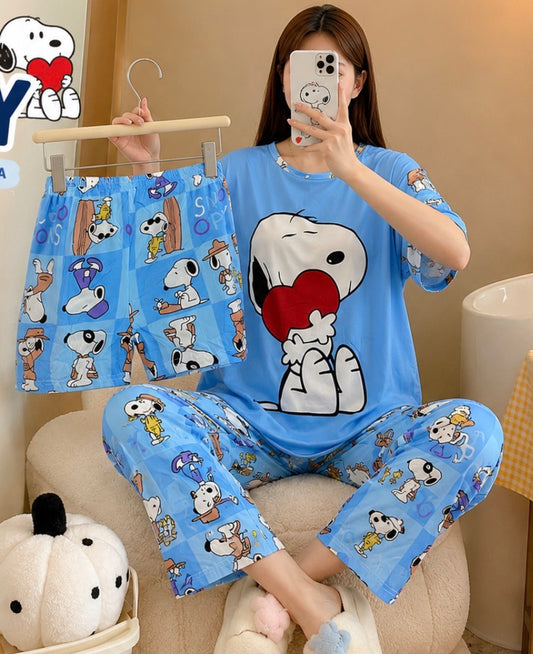 Pijama Snoopy 3 Piezas – Comodidad para todo el año