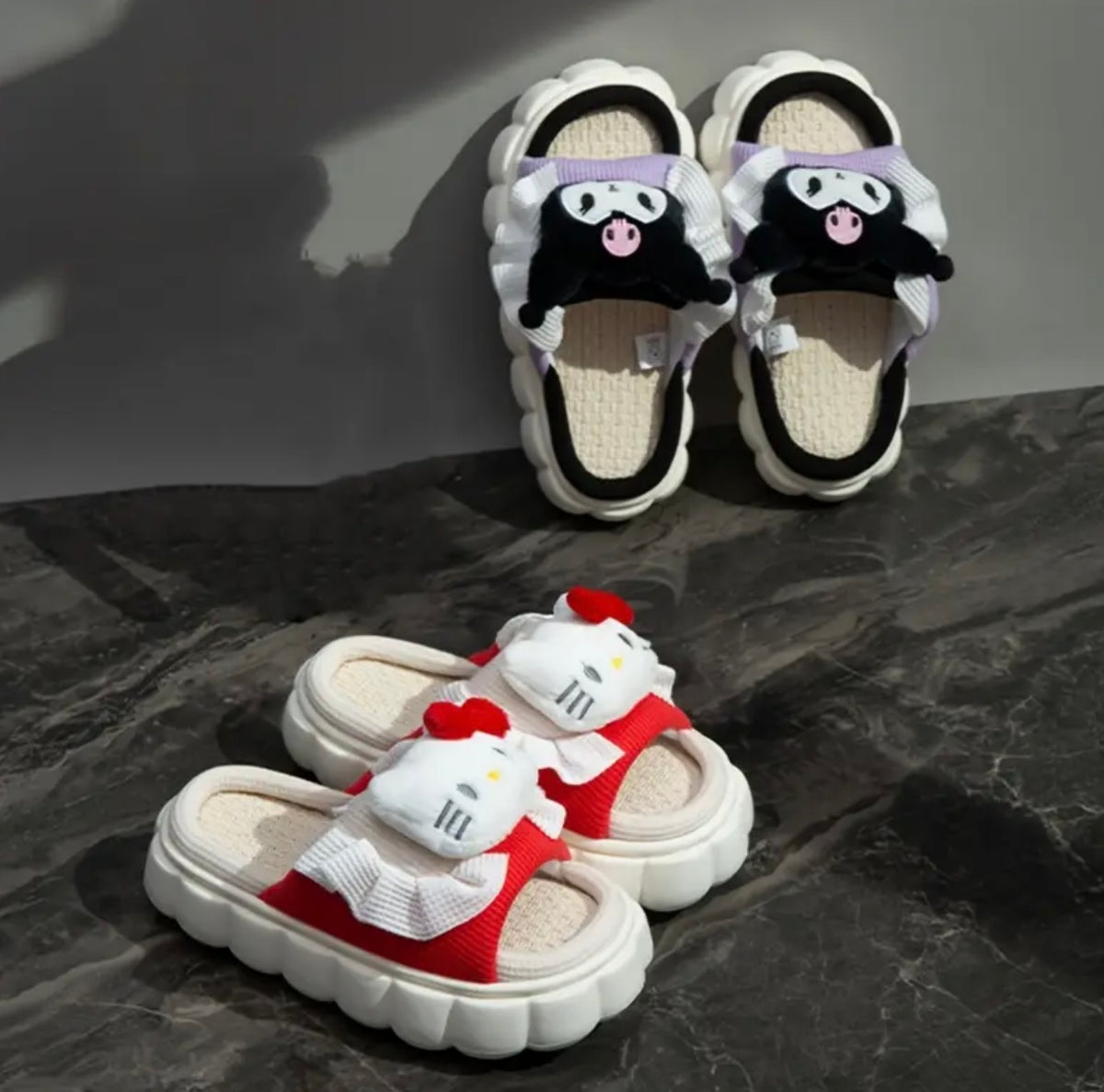 Pantuflas Kawaii Hello Kitty & Kuromi