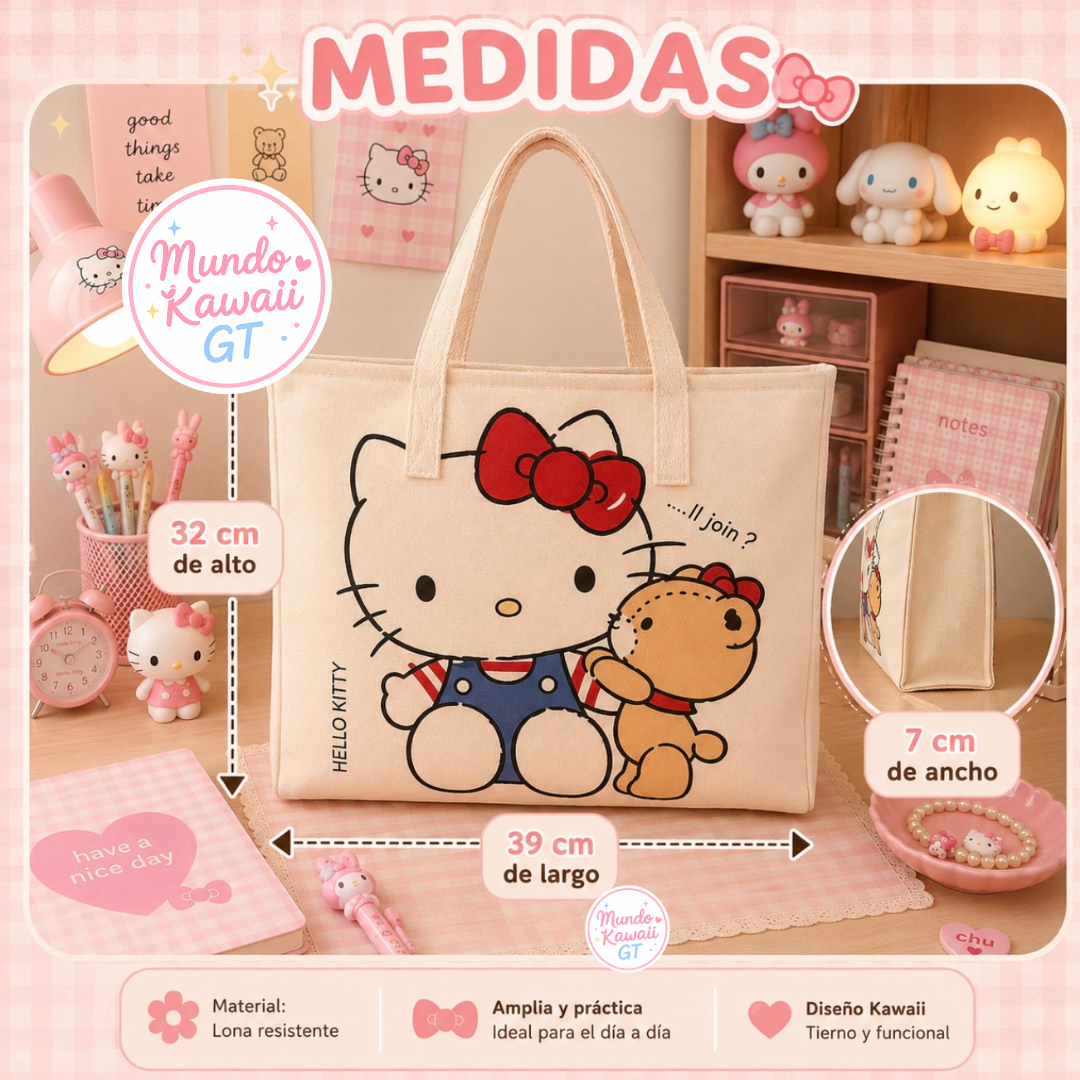 Bolsa Tote Hello Kitty de Tela