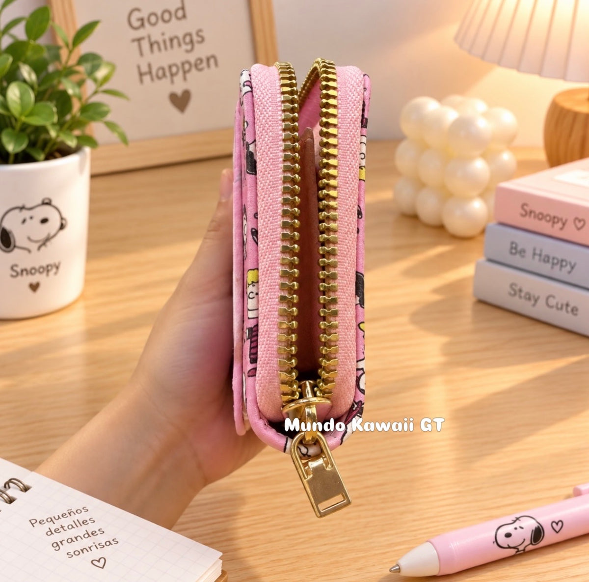 Billetera Snoopy Kawaii con Cierre