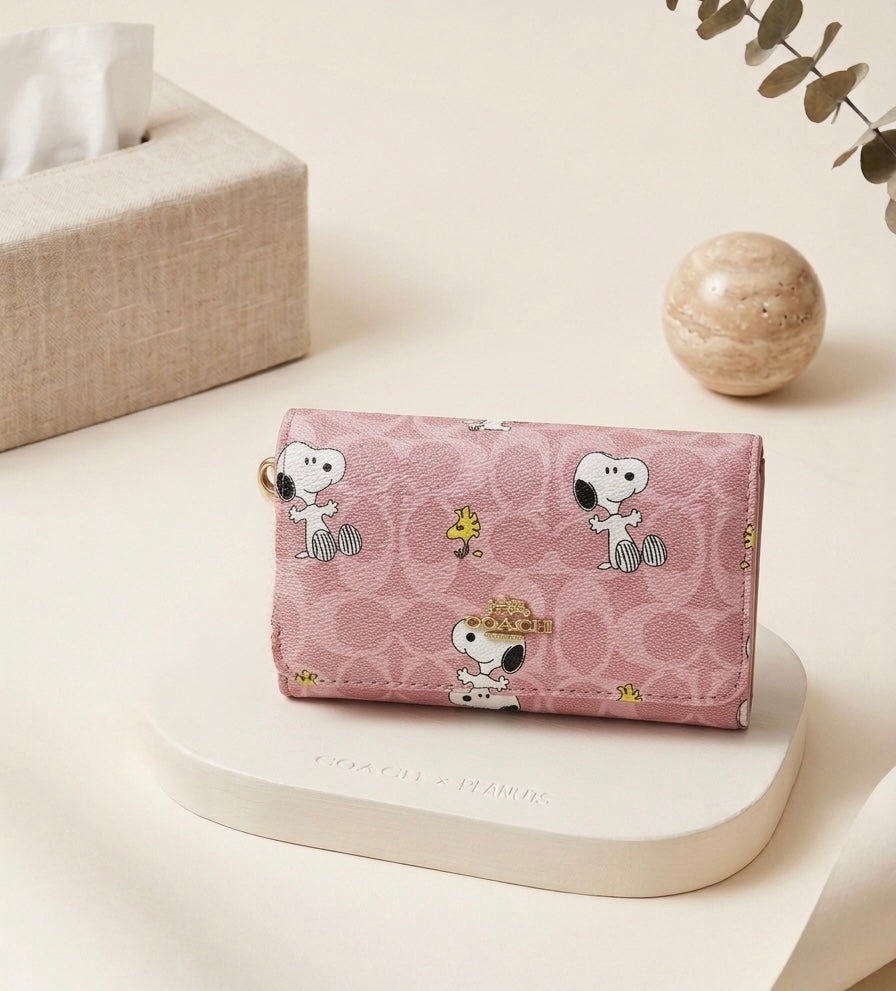 Billetera inspirada en Coach x Peanuts Snoopy