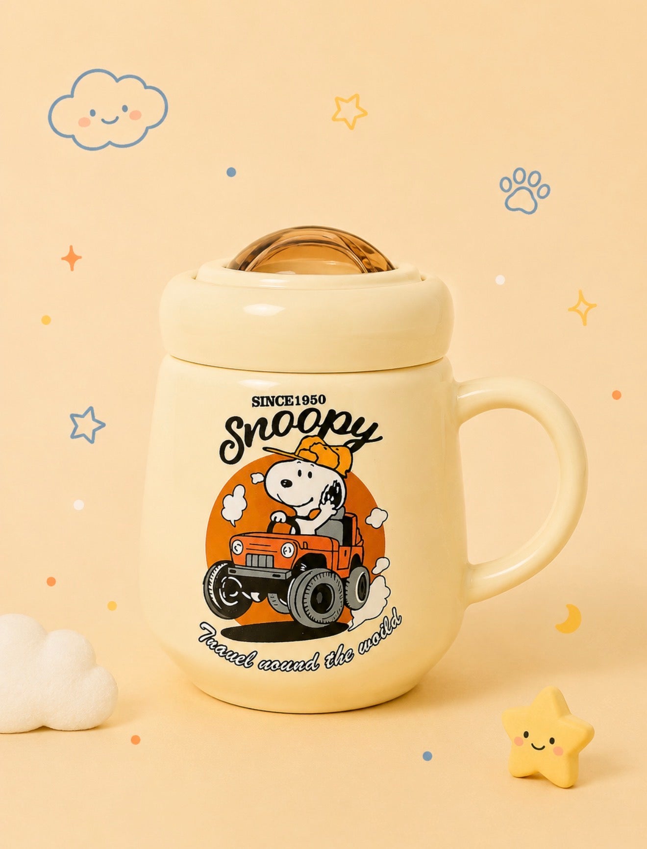 Tazas Snoopy con Tapadera