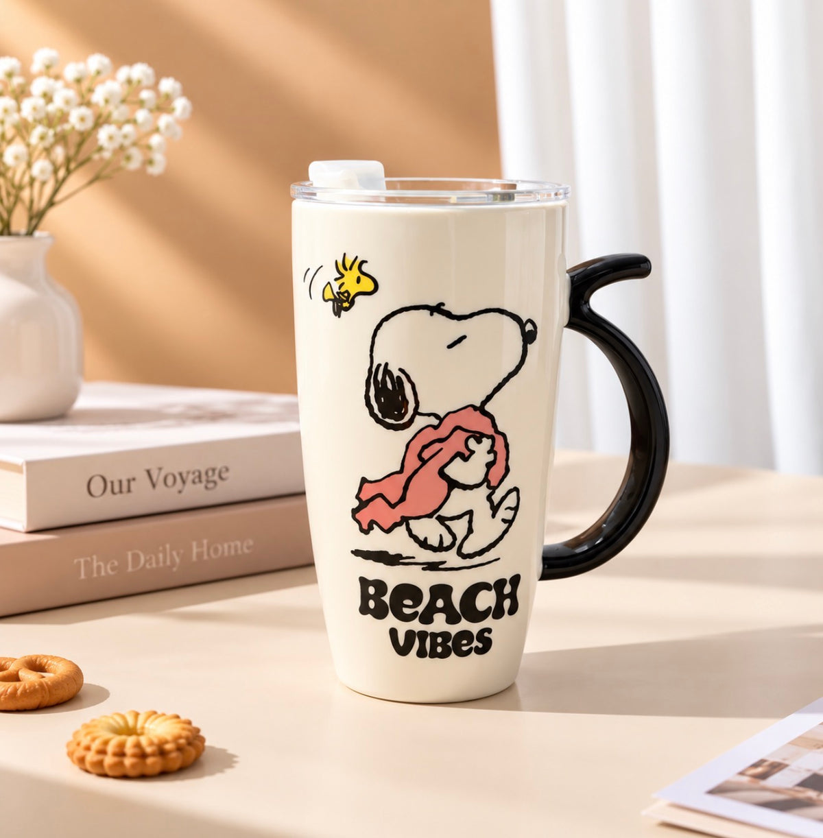Taza Snoopy con Tapadera y Asa