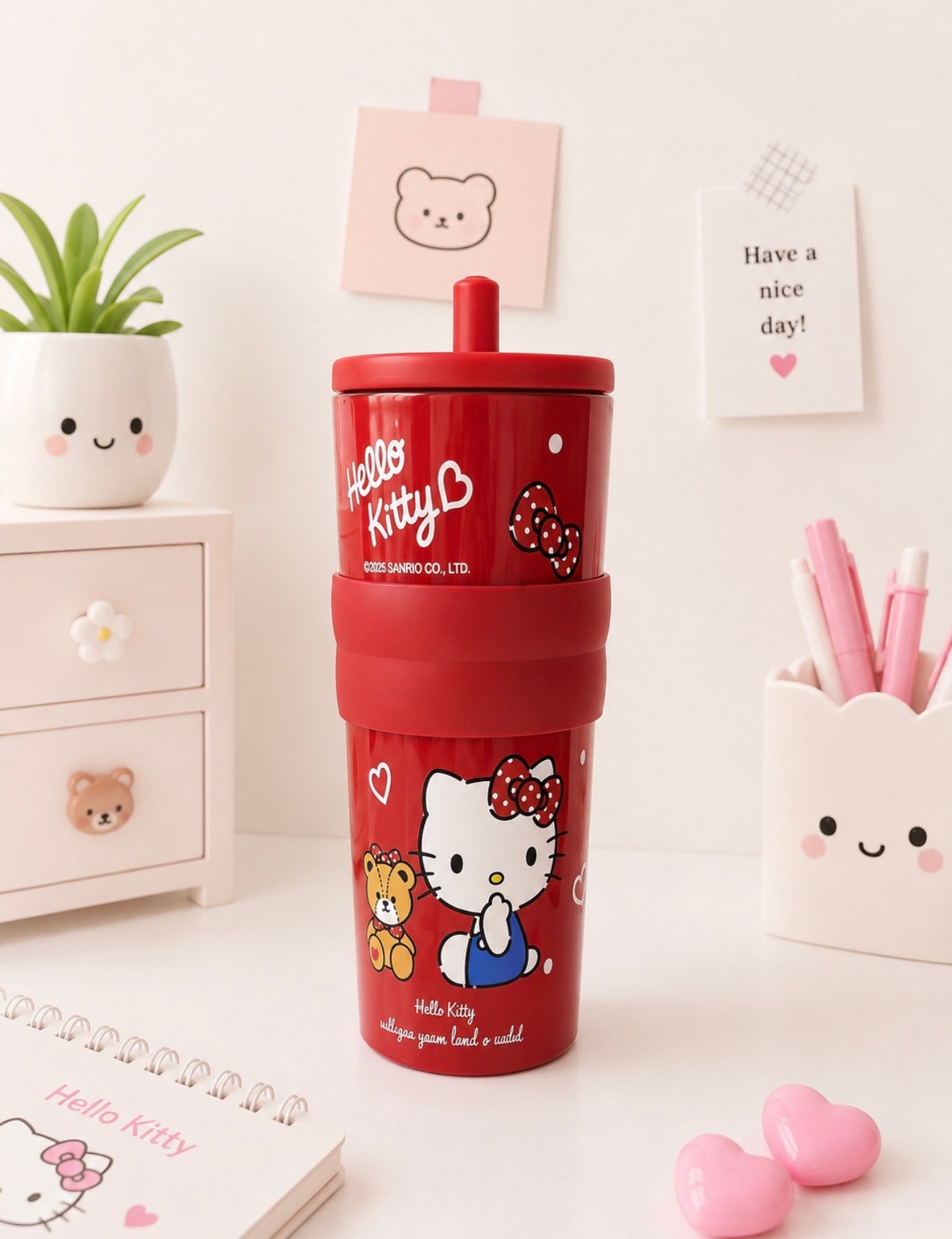 Vaso Hello Kitty con Pajilla – 710 ml